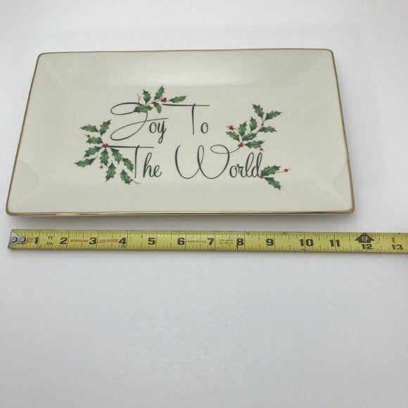 Lenox Holiday Sentiment Pair Tray and Trinket Dish - Picture 5 of 12